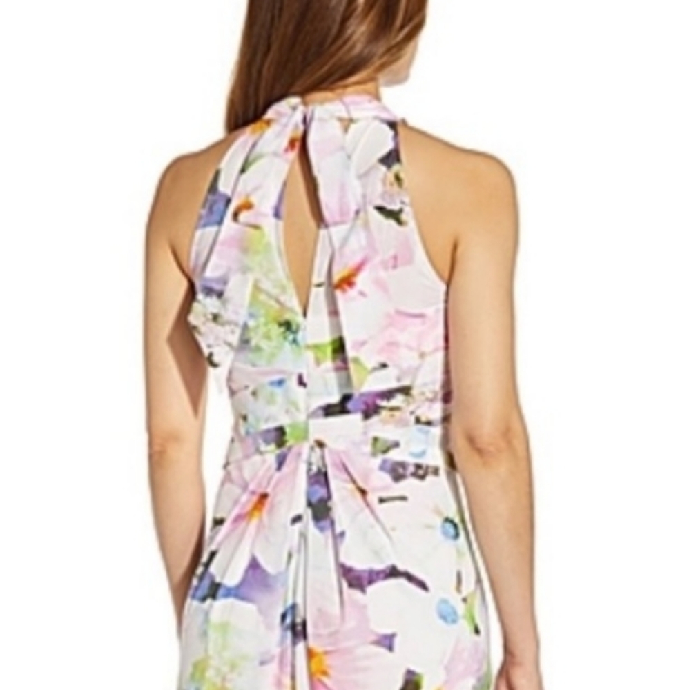 Adrianna Papell Women's Floral Halter Gown - Picture 4 of 15